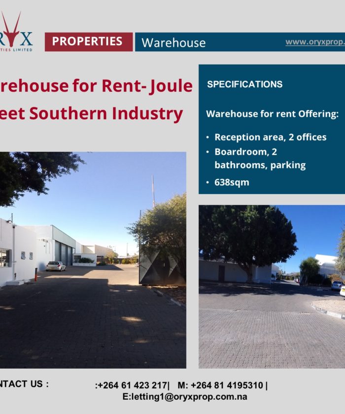 Warehouse for Rent Joule Street Southern Industry